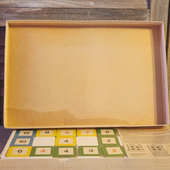 Vintage Sealed Aladdin Pushover Board Game Number Tiles - Picture 5 of 7